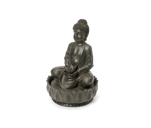 Tchibo - Zahradní fontána Buddha - barva: šedá