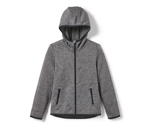 Tchibo - Dětská bunda z pleteného fleecu - pro ženy - vel. 122/128 - barva: šedá