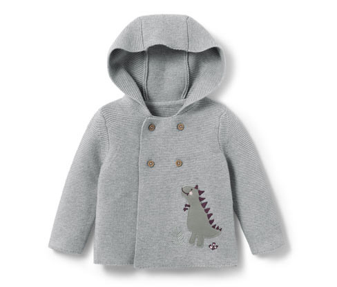 Tchibo - Pletený kabátek pro miminka s aplikací - pro miminko - vel. 50/56 - barva: zelená