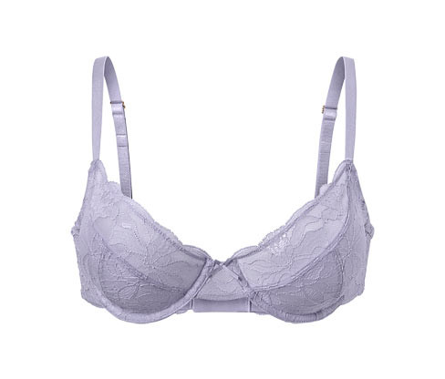 Tchibo - Podprsenka s kosticemi a krajkou - pro ženy - vel. 75B - barva: fialová