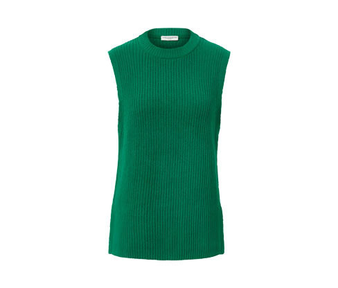 Tchibo - Vesta z hrubého úpletu - pro ženy - vel. S 36/38 - barva: zelená