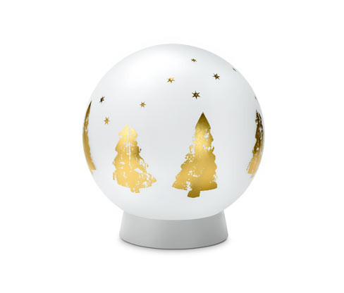 Tchibo - Solární skleněná koule - barva: bílá