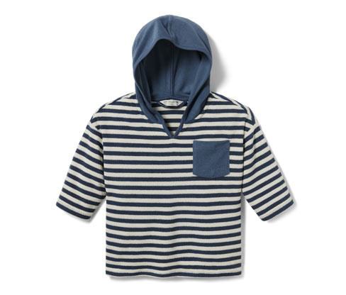 Tchibo - Dětské froté tričko - vel. 86/92 - barva: modrá/s proužky