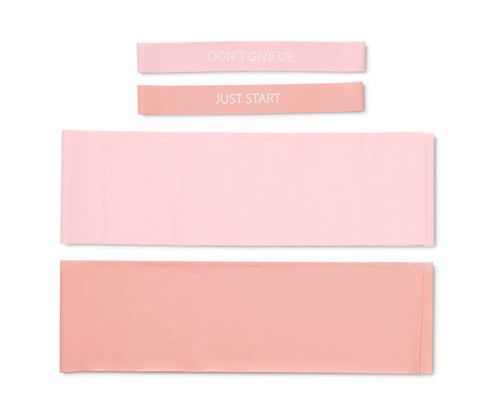 Tchibo - 2 posilovací gumy a 2 minigumy - barva: růžová