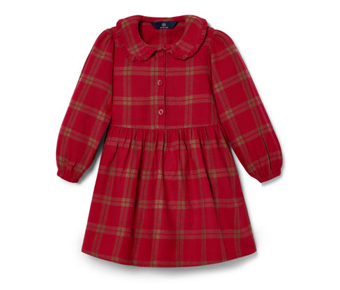 Tchibo - Dětské tkané šaty - pro dívky - vel. 86/92 - barva: červená