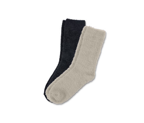 Tchibo - Hebké ponožky s efektní přízí - pro ženy - vel. 35-38 - barva: černá