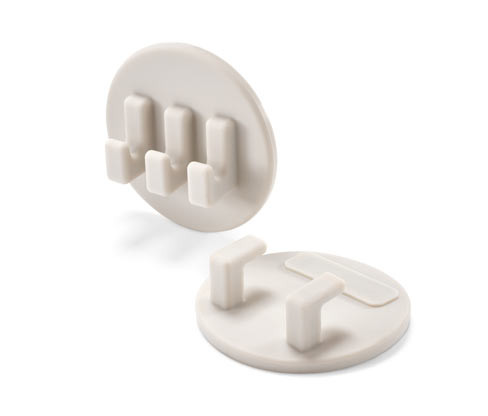 Tchibo - Sada samolepicích držáků - barva: bílá