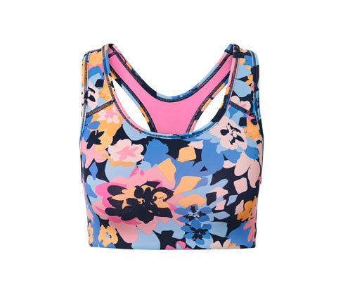 Tchibo - Sportovní podprsenka - pro ženy - vel. XS 32/34 - barva: modrá/s potiskem