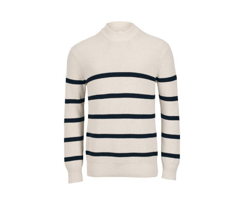 Tchibo - Pletený svetr - pro muže - vel. S 44/46 - barva: modrá/s proužky