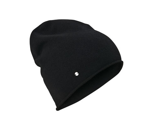 Tchibo - Čepice beanie z jemného úpletu - barva: černá