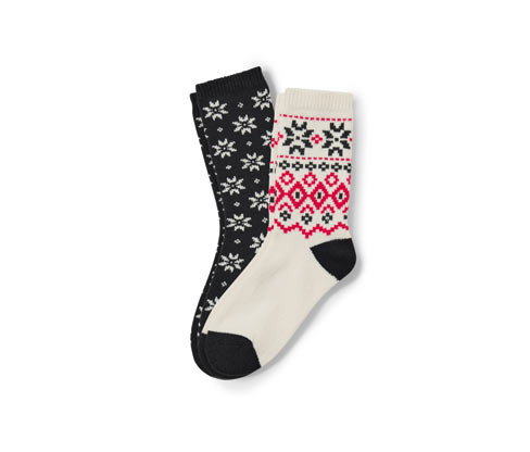 Tchibo - Ponožky s norským vzorem - pro ženy - vel. 35-38 - barva: černá