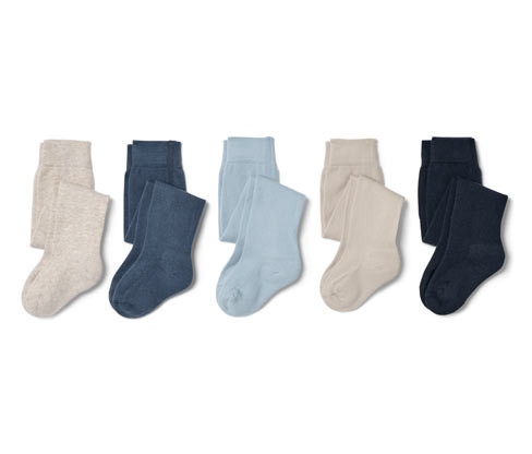 Tchibo - Dětské bavlněné punčocháče - pro miminko - vel. 50/56 - barva: modrá/s proužky