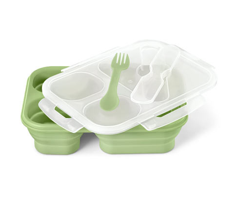 Tchibo - Skládací svačinový box - barva: zelená