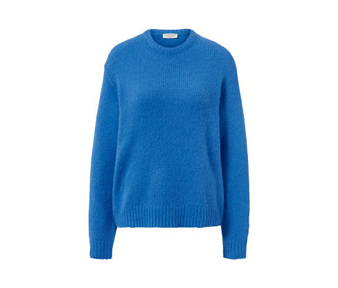 Tchibo - Svetr z hrubého úpletu s vlnou - pro ženy - vel. S 36/38 - barva: modrá