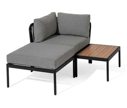 Tchibo - Modulární souprava s textilním výpletem - barva: černá