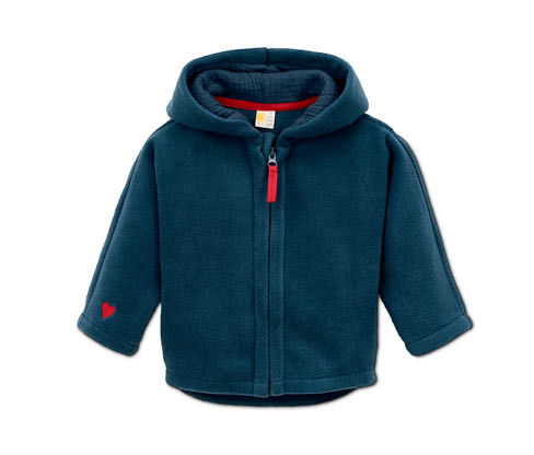 Tchibo - Fleecová bunda s recyklovaným materiálem - pro miminko - vel. 50/56 - barva: modrá