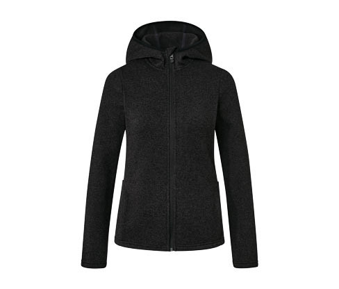 Tchibo - Bunda z pleteného fleecu - pro ženy - vel. XS 32/34 - barva: černá