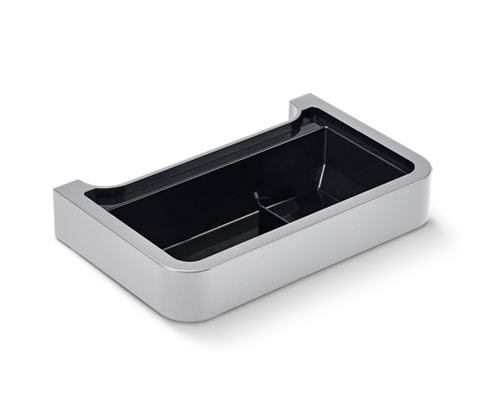 Odkapávací miska ve stříbrné barvě pro plnoautomatické kávovary Tchibo - barva: stříbrná