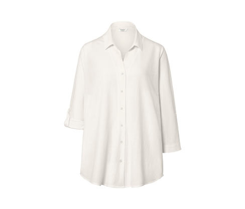 Tchibo - Halenka z žerzejového piké - pro ženy - vel. S 36/38 - barva: bílá