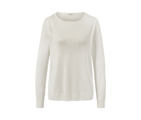 Tchibo - Svetřík z jemného úpletu - pro ženy - vel. XS 32/34 - barva: bílá