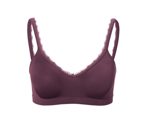 Tchibo - Bezešvá měkká podprsenka - barva: fialová
