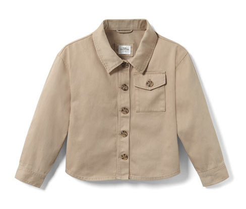 Tchibo - Dětská džínová bunda - pro dívky - vel. 122/128 - barva: béžová