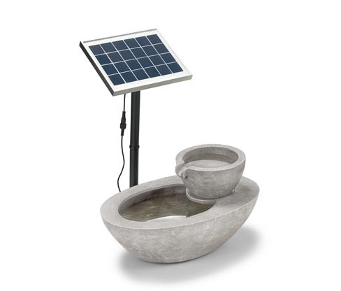 Tchibo - Solární zahradní fontána - barva: černá
