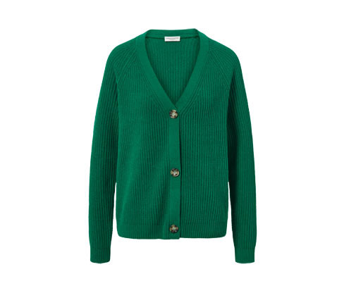 Tchibo - Kardigan z hrubého úpletu - pro ženy - vel. S 36/38 - barva: zelená