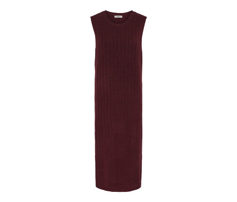 Tchibo - Žebrované pletené šaty - pro ženy - vel. XS 32/34 - barva: červená