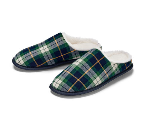 Tchibo - Pantofle - pro ženy - vel. 36-37 - barva: modrá/kostkovaný