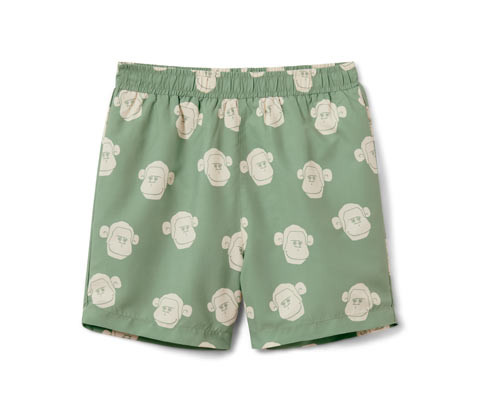 Tchibo - Dětské koupací šortky - vel. 122/128 - barva: zelená/s potiskem