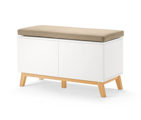 Tchibo - Lavice na sezení s úložným prostorem - barva: bílá