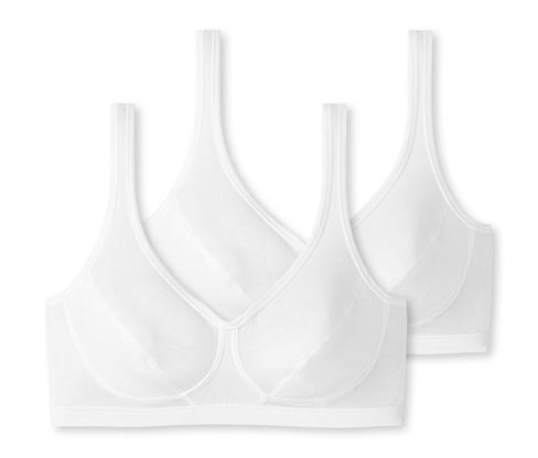 Podprsenky s vyztuženými košíčky a biobavlnou Schiesser - pro ženy - vel. 75A - barva: bílá