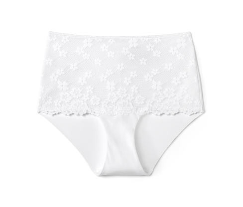 Tchibo - Kalhotky s vysokým pasem - pro ženy - vel. S 36/38 - barva: bílá