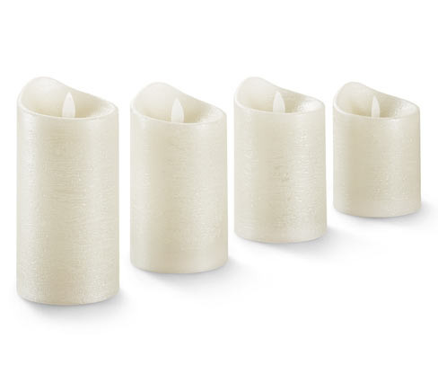 Tchibo - Svíčky z pravého vosku s LED - barva: béžová