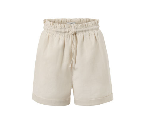 Tchibo - Šortky z lněné směsi - pro ženy - vel. 36 - barva: béžová