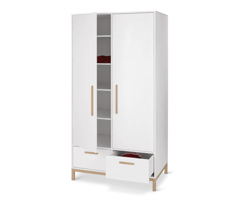 Tchibo - Šatní skříň »Eklund« se zásuvkami - barva: bílá