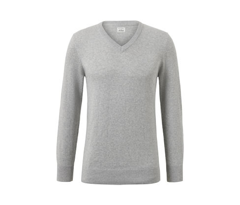 Tchibo - Svetr s výstřihem do V - pro muže - vel. S 44/46 - barva: šedá