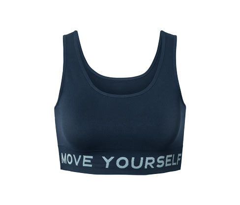 Tchibo - Bezešvá sportovní podprsenka - pro ženy - vel. XS 32/34 - barva: modrá