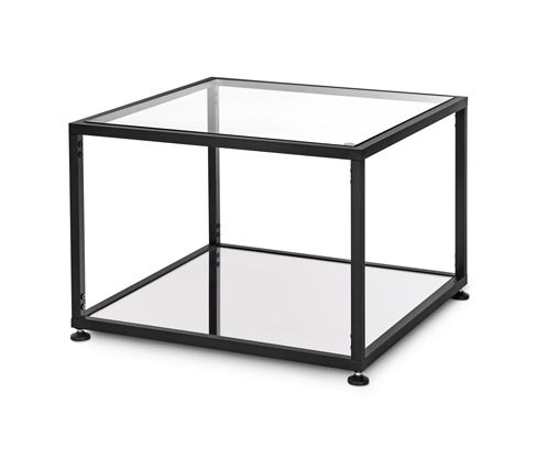 Tchibo - Konferenční stolek se skleněnou deskou - barva: černá