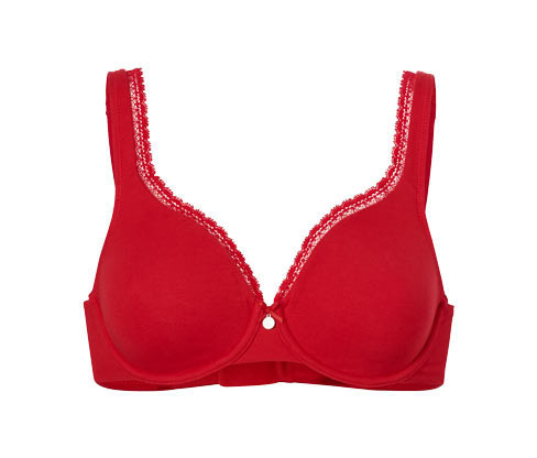 Tchibo - Podprsenka s kosticemi - pro ženy - vel. 75B - barva: červená