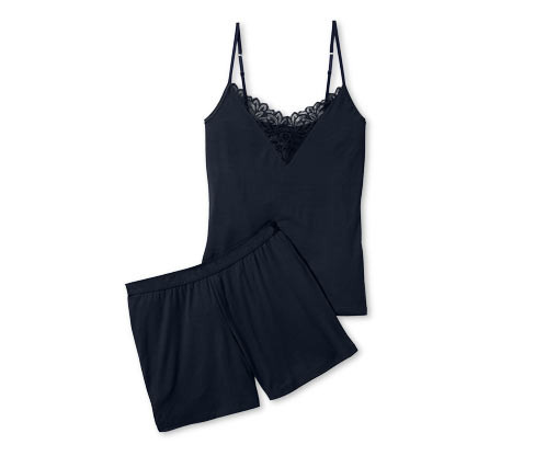 Tchibo - Krátké pyžamo - pro ženy - vel. S 36/38 - barva: modrá