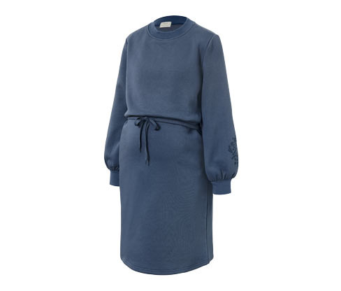 Tchibo - Těhotenské šaty z teplákoviny - pro ženy - vel. S 36/38 - barva: modrá