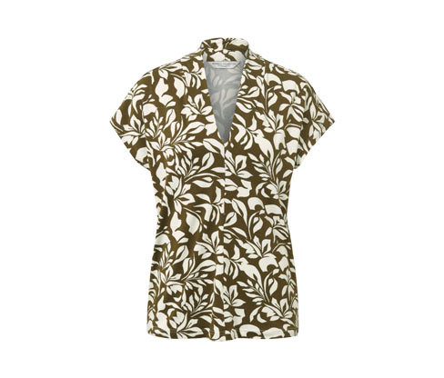 Tchibo - Halenkové tričko s výstřihem do V a potiskem - pro ženy - vel. S 36/38 - barva: bílá/s potiskem