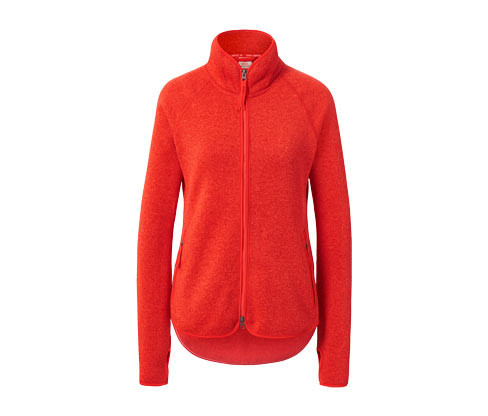 Tchibo - Bunda z pleteného fleecu - pro ženy - vel. XS 32/34 - barva: červená