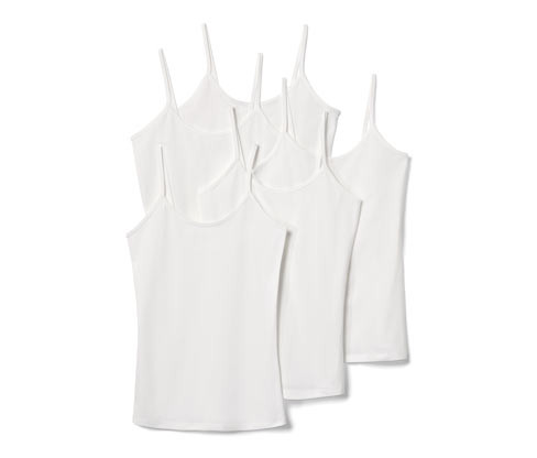 Tchibo - Košilky se špagetovými ramínky - pro ženy - vel. S 36/38 - barva: bílá