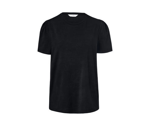 Tchibo - Tričko s nařasenými rukávy - pro ženy - vel. S 36/38 - barva: černá