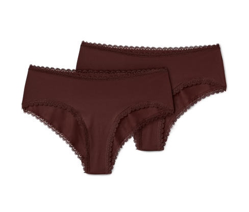 Tchibo - Bokové kalhotky - pro ženy - vel. S 36/38 - barva: hnědá