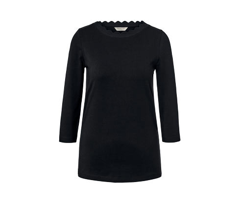 Tchibo - Triko s 3/4 rukávem - pro ženy - vel. S 36/38 - barva: černá
