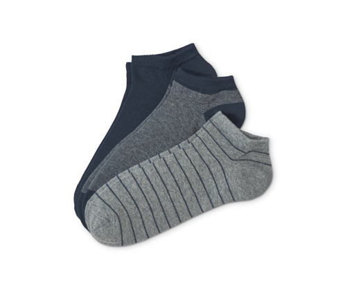 Tchibo - Krátké ponožky - pro muže - vel. 41-43 - barva: modrá/s proužky